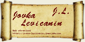 Jovka Levičanin vizit kartica